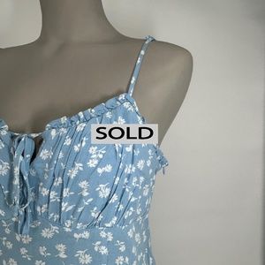 PacSun | L.A. Hearts Blue White floral print cami sun dress Women's Size - M
